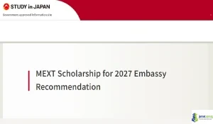 2027 Japan Government MEXT Research Funding for International Postgraduates