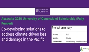 Australia 2026 University of Queensland Scholarship (Fully Funded)