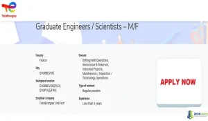 France 2026 TotalEnergies OneTech Graduate Program