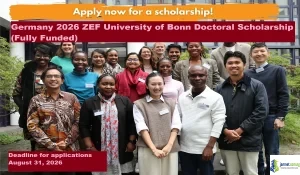 Germany 2026 ZEF University of Bonn Doctoral Scholarship (Fully Funded)