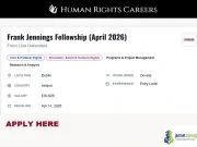 Ireland 2026 Frank Jennings Fellowship (€30,629 Grant) Ireland 2026 Frank Jennings Fellowship (€30,629 Grant)