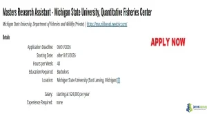 USA 2026 Michigan State University Graduate Research Funding