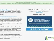 2026 APSA Doctoral Dissertation Grants ($20,000 for PhD Students) 2026 APSA Doctoral Dissertation Grants ($20,000 for PhD Students)