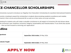 2026 Bangor University Vice-Chancellor Scholarship