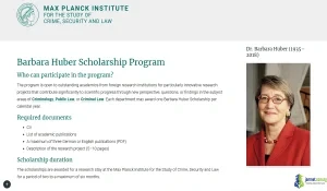 2026 Barbara Huber Scholarship Program (€3,200 for Legal Researchers)