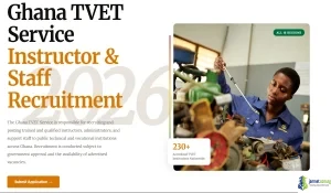 2026 Ghana TVET Service (GTVET) Recruitment