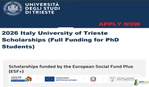 2026 Italy University of Trieste Scholarships (Full Funding for PhD Students)