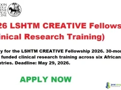 2026 LSHTM CREATIVE Fellowship (Clinical Research Training)