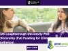 2026 Loughborough University PhD Scholarship (Full Funding for Climate Resilience)