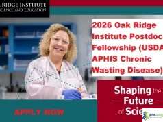 2026 Oak Ridge Institute Postdoctoral Fellowship (USDA-APHIS Chronic Wasting Disease)