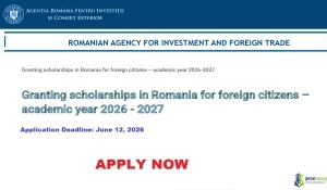 2026 Romanian Government ARICE Scholarship
