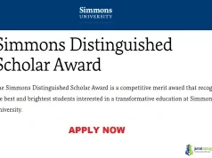 2026 Simmons University Distinguished Scholar Award