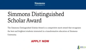 2026 Simmons University Distinguished Scholar Award