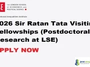 2026 Sir Ratan Tata Visiting Fellowships (Postdoctoral Research at LSE) 2026 Sir Ratan Tata Visiting Fellowships (Postdoctoral Research at LSE)