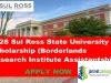 2026 Sul Ross State University Scholarship (Borderlands Research Institute Assistantship)