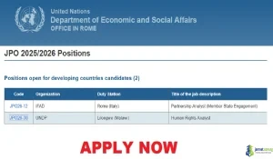 2026 UN JPO Programme (UNDP Human Rights & IFAD Partnership Roles)