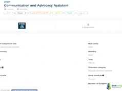 2026 UNDP UNV Communication and Advocacy Assistant in Germany