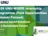2026 UNU-WIDER Internship Programme (Paid Opportunities in Helsinki Finland) 2026 UNU-WIDER Internship Programme (Paid Opportunities in Helsinki Finland)