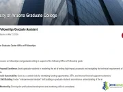 2026 University of Arizona Fellowships (Graduate Assistantship) 2026 University of Arizona Fellowships