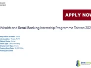 2026 Wealth & Retail Banking Internship in Taiwan 2026 Wealth & Retail Banking Internship in Taiwan
