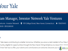 2026 Yale Ventures Investor Network Recruitment