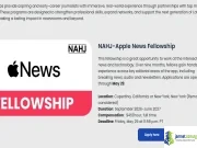 2026–2027 NABJ-Apple News Fellowship (Paid Journalism Career at Apple) 2026–2027 NABJ-Apple News Fellowship (Paid Journalism Career at Apple)