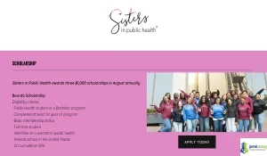 2026–2027 Sisters in Public Health (SiPH) Scholarship for Women