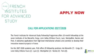 2027-2028 France FIAS Fellowship Programme (Full Funding)