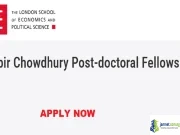 2027 LSE Subir Chowdhury Postdoctoral Fellowship in Asia 2027 LSE Subir Chowdhury Postdoctoral Fellowship in Asia