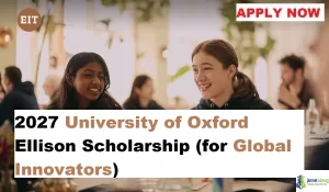 2027 University of Oxford Ellison Scholarship (for Global Innovators)