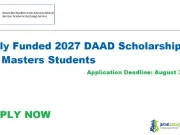 Fully Funded 2027 DAAD Scholarship for Masters Students Fully Funded 2027 DAAD Scholarship for Masters Students