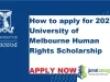 How to apply for 2027 University of Melbourne Human Rights Scholarship