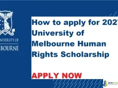 How to apply for 2027 University of Melbourne Human Rights Scholarship