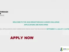 2026 Breakthrough Junior Challenge (Science Scholarship)