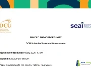 2026 DCU School of Law and Government Scholarship (Fully Funded PhD in Ireland) 2026 DCU School of Law and Government Scholarship (Fully Funded PhD in Ireland)