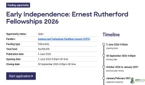 2026 Ernest Rutherford Fellowships Program