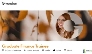 2026 Givaudan Graduate Finance Trainee Program in Singapore