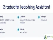 2026 Graduate Teaching Assistant program (Earn £29,000/year in UK) 2026 Graduate Teaching Assistant program