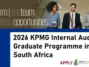 2026 KPMG Internal Audit Graduate Programme in South Africa 2026 KPMG Internal Audit Graduate Programme in South Africa