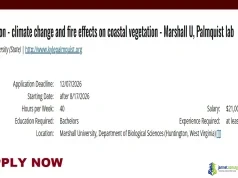 2026 Marshall University Masters Scholarship (Full Funding for Plant Ecology)