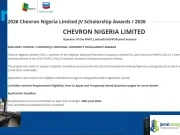 2026 NNPC Chevron Joint University Scholarship Awards 2026 NNPC Chevron Joint University Scholarship Awards