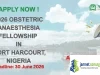 2026 Obstetric Anaesthesia Fellowship Program in Nigeria