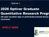 2026 Optiver Graduate Quantitative Research Program (30 paid vacation days & performance-based bonus structure)