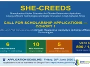 2026 SHE CREEDS Intra Africa Academic Mobility Scholarships 2026 SHE CREEDS Intra Africa Academic Mobility Scholarships