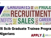 2026 Scib Graduate Trainee Program for Nigerians 2026 Scib Graduate Trainee Program