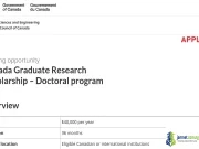 2027 Canada Graduate Research Scholarship Program (Fully Funded PhDs in Canada) 2027 Canada Graduate Research Scholarship Program (Fully Funded PhDs in Canada)