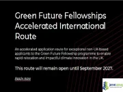 2027 Green Future Fellowship Programme (Accelerated International Route) 2027 Green Future Fellowship Programme (Accelerated International Route)