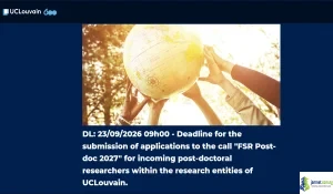 2027 UCLouvain FSR Incoming Postdoctoral Fellowships (Fully Funded in Belgium)