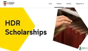 2027 University of New South Wales Scholarships (Fully Funded Postgraduates in Australia)