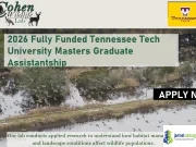 2026 Fully Funded Tennessee Tech University Masters Graduate Assistantship 2026 Fully Funded Tennessee Tech University Masters Graduate Assistantship